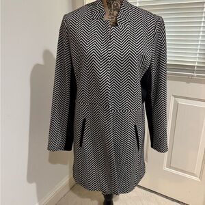 Kasper Monochrome Chevron Jacket size 12